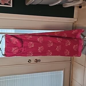 Hollister hot pink strapless maxi dress size medium